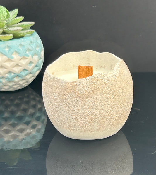 Eco Resin Stoneware Egg Candle