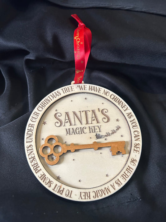 Santa’s Magic Key Wall Hanging or Tree Hanging