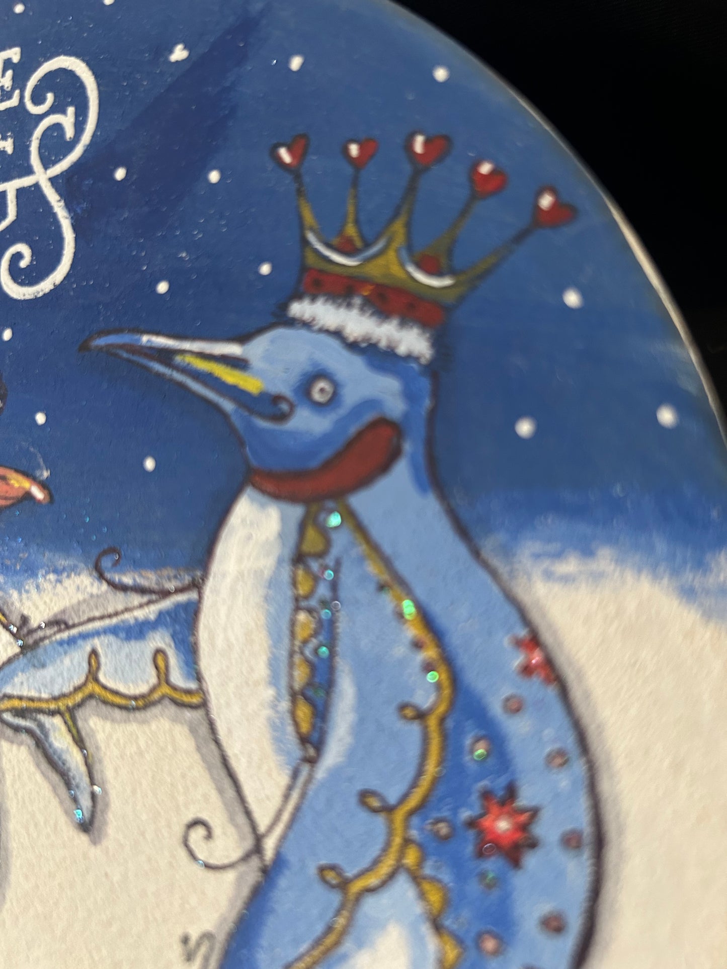 Wood Christmas Wall Hanging (Penguins)
