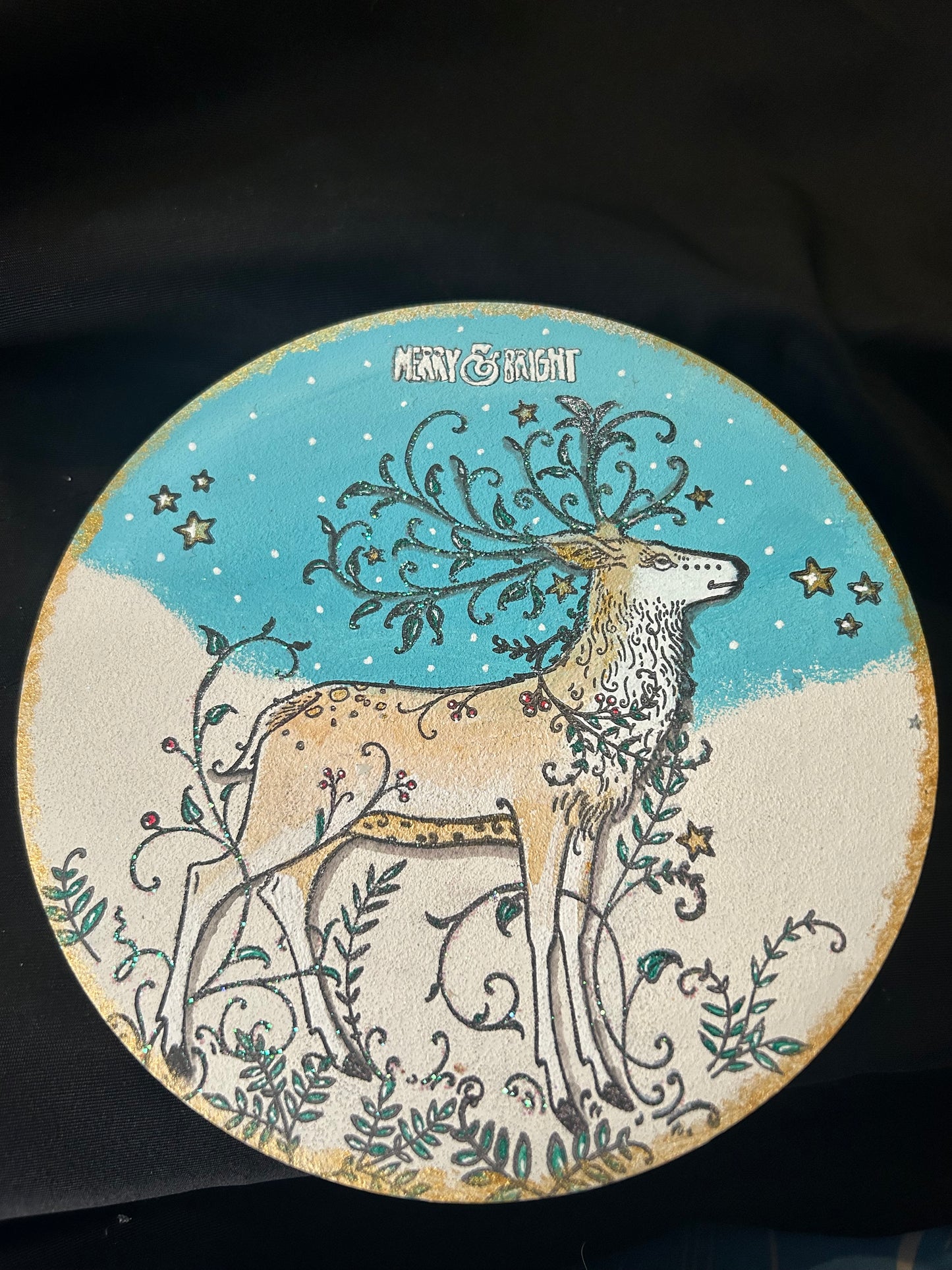 Wood Christmas Wall Hanging (Reindeer)
