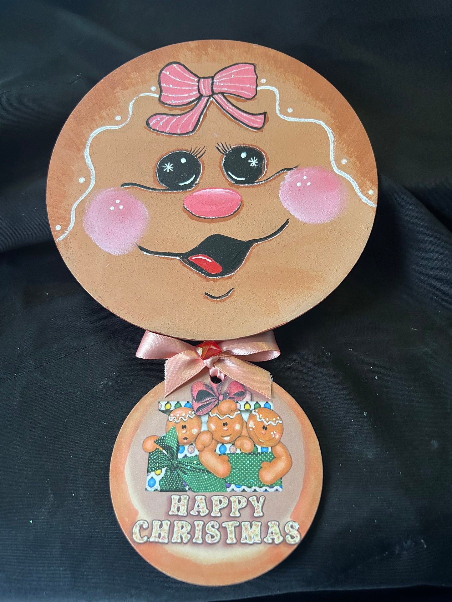 Gingerbread Wood Wall Hanging (Girl)